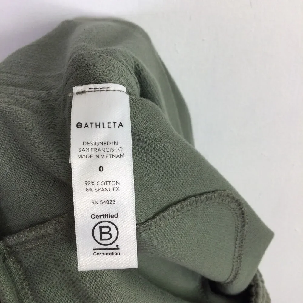 Athleta Womens Farallon Printed Jogger Camo Pants Sage Green 0